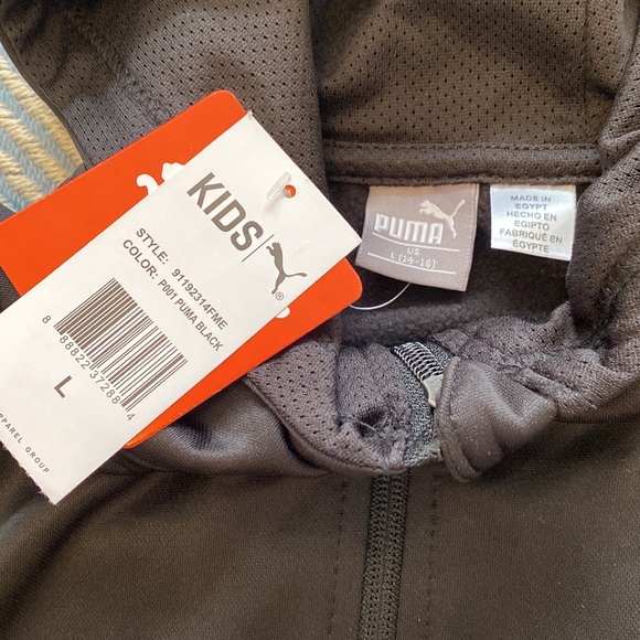 NWT Puma Full Zip Fleece Hoodie Boys Size L (14-16) - Picture 7 of 10